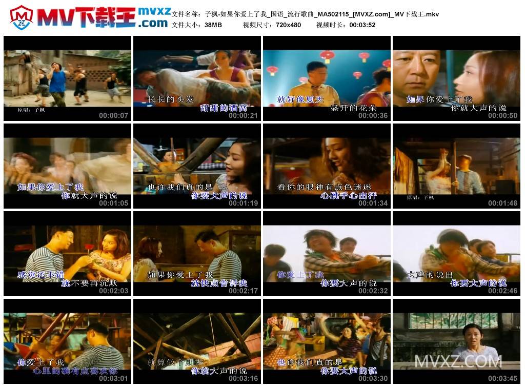 子枫-如果你爱上了我_国语_流行歌曲_MA502115